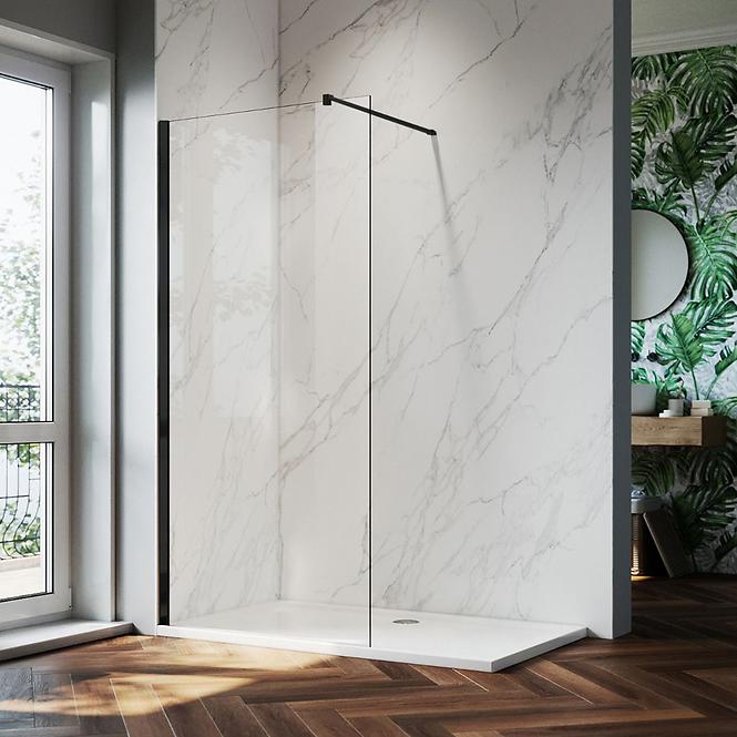 Sprchová stena Walk-In Fiord 110x195 black