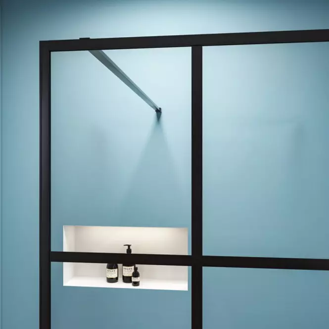 Sprchová stena Walk-In Metro 50x195 black