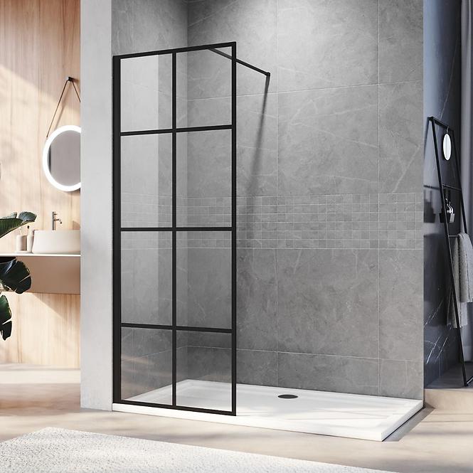 Sprchová stena Walk-In Metro 50x195 black