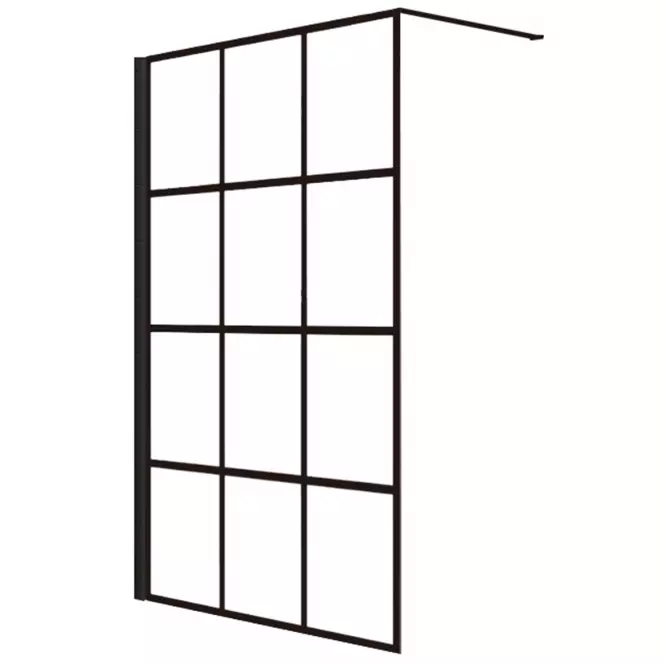 Sprchová stena Walk-In Metro 140x195 black