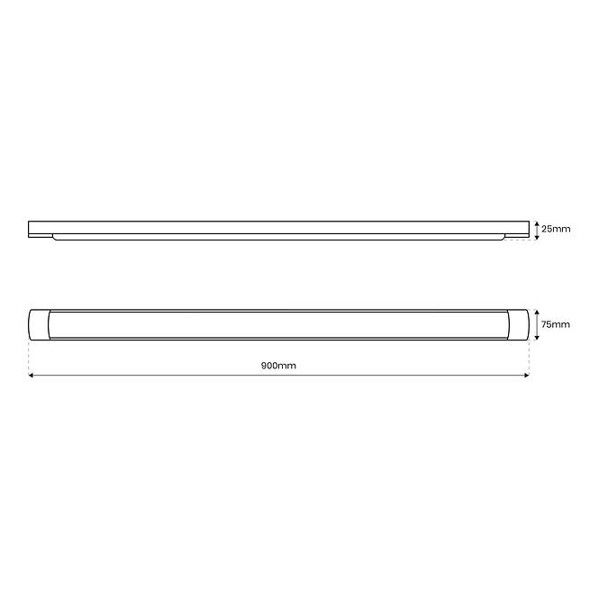 Swietidlo Batten 27W 4000K čierna ML0749,4