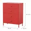 Komoda kovová Carla Modern Red,2
