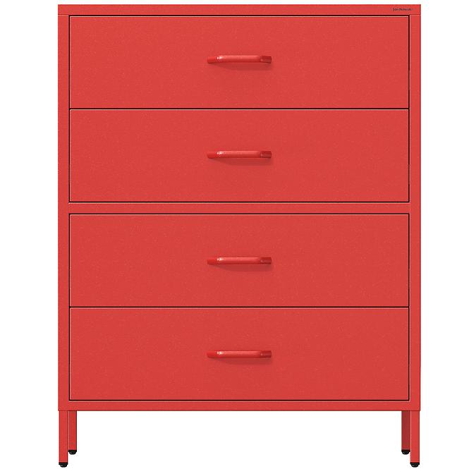 Komoda kovová Carla Modern Red