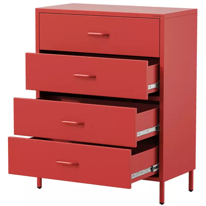 Komoda kovová Carla Modern Red