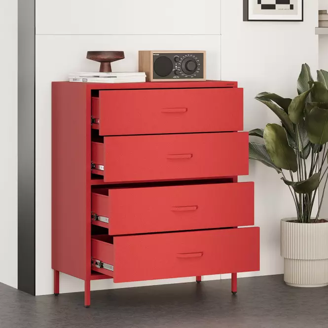 Komoda kovová Carla Modern Red