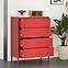 Komoda kovová Carla Modern Red,5