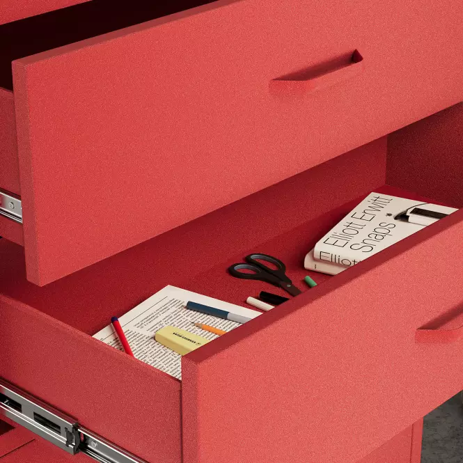 Komoda kovová Carla Modern Red