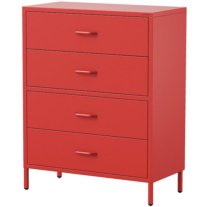 Komoda kovová Carla Modern Red