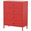 Komoda kovová Carla Modern Red