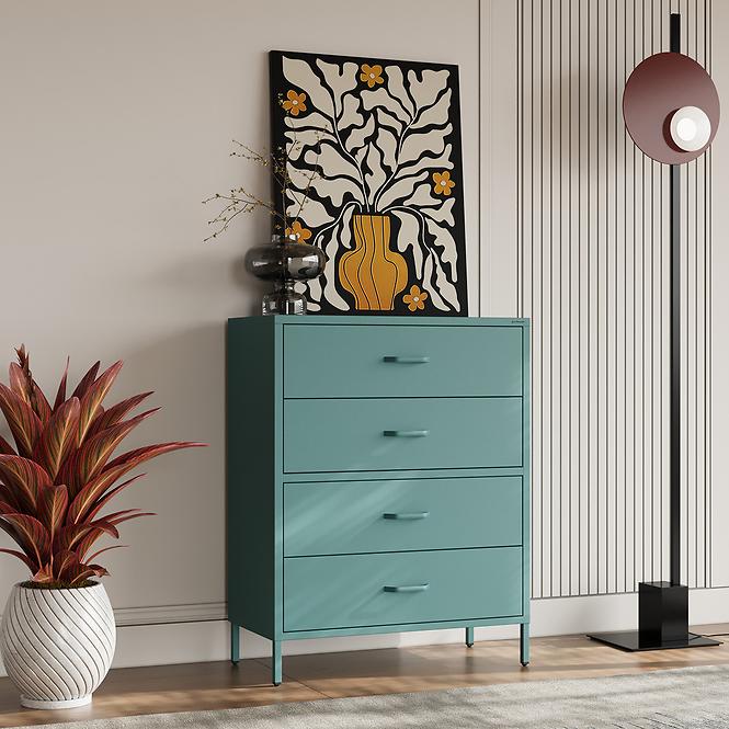 Komoda Kovová Carla Modern Sea Green