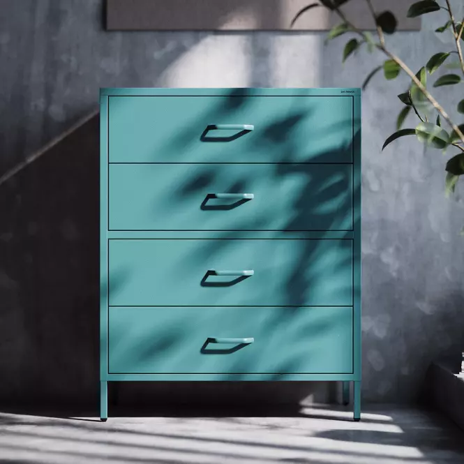 Komoda Kovová Carla Modern Sea Green