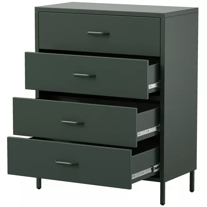 Komoda Kovová Carla Modern Bottle Green