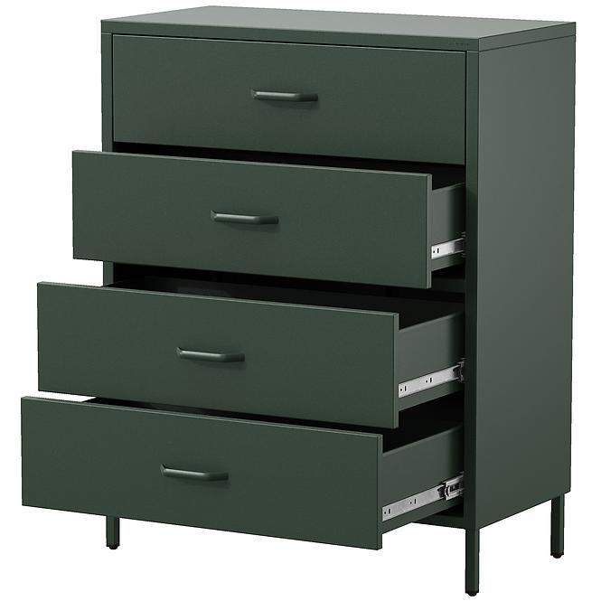 Komoda Kovová Carla Modern Bottle Green,4
