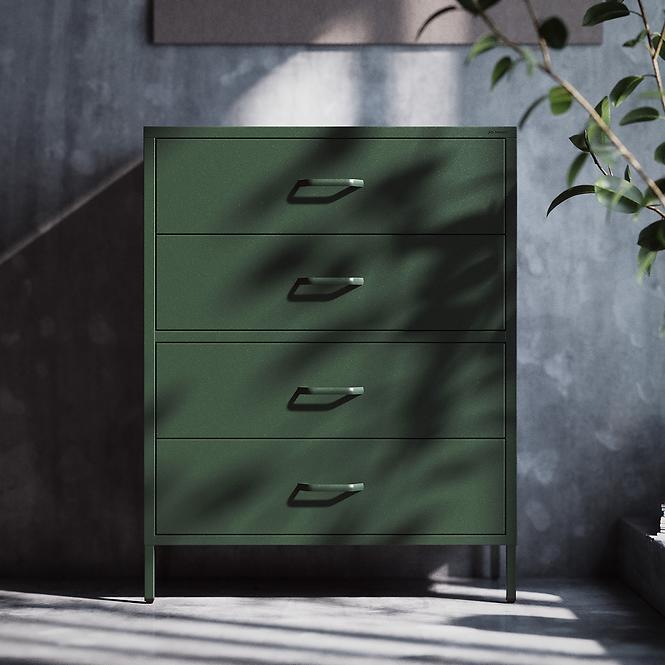 Komoda Kovová Carla Modern Bottle Green,5