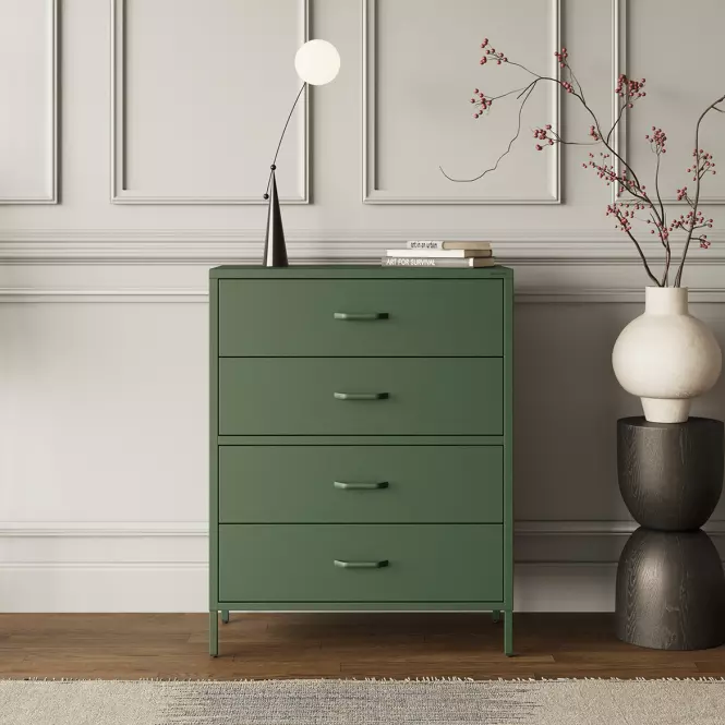 Komoda Kovová Carla Modern Bottle Green