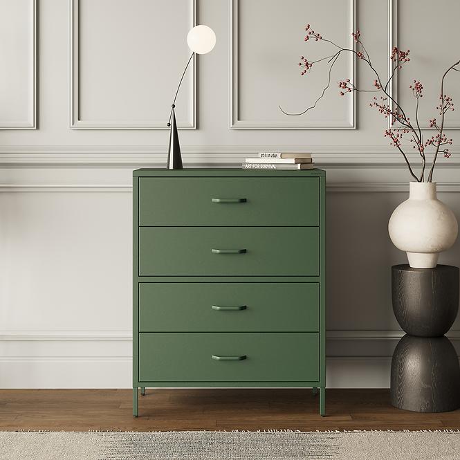 Komoda Kovová Carla Modern Bottle Green,6