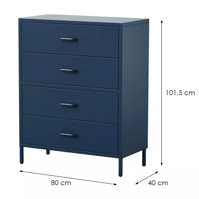 Komoda Kovová Carla Modern Dark Blue