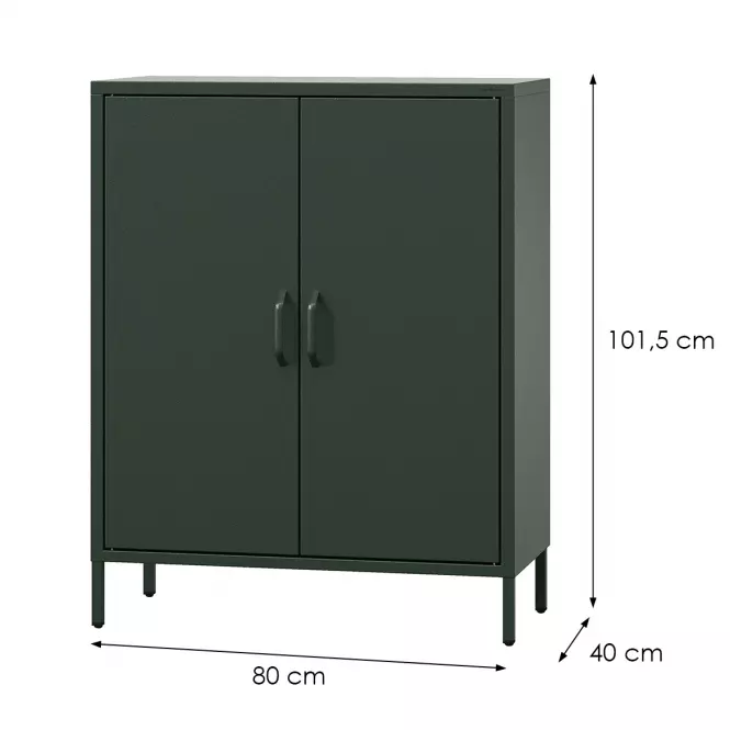 Komoda Kovová Vito Modern Bottle Green