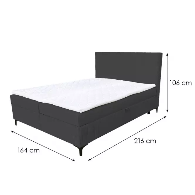 Kontinentálna posteľ Savani 160x200 Poso 34 s topperom
