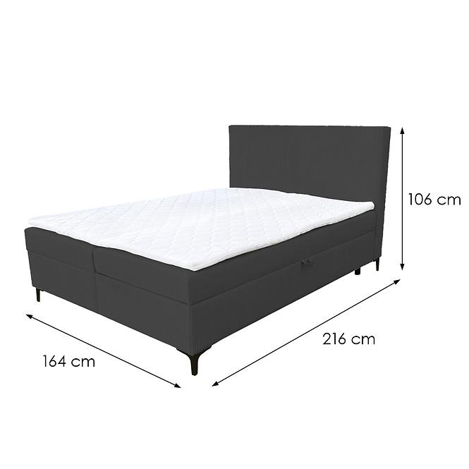 Kontinentálna posteľ Savani 160x200 Poso 34 s topperom,5