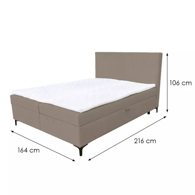 Kontinentálna posteľ Savani 160x200 Poso 2 s topperom,5