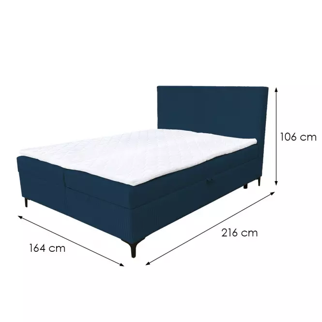 Kontinentálna posteľ Savani 160x200 Poso 5 s topperom,5