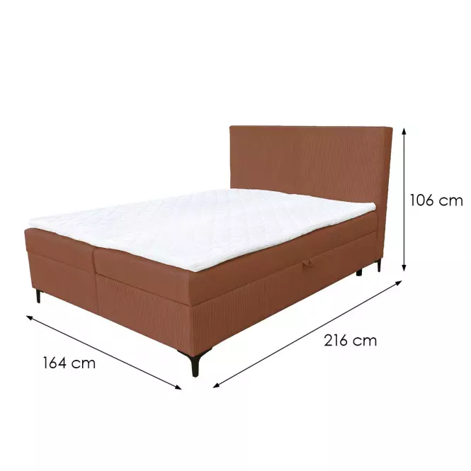 Kontinentálna posteľ Savani 160x200 Poso 41 s topperom,5