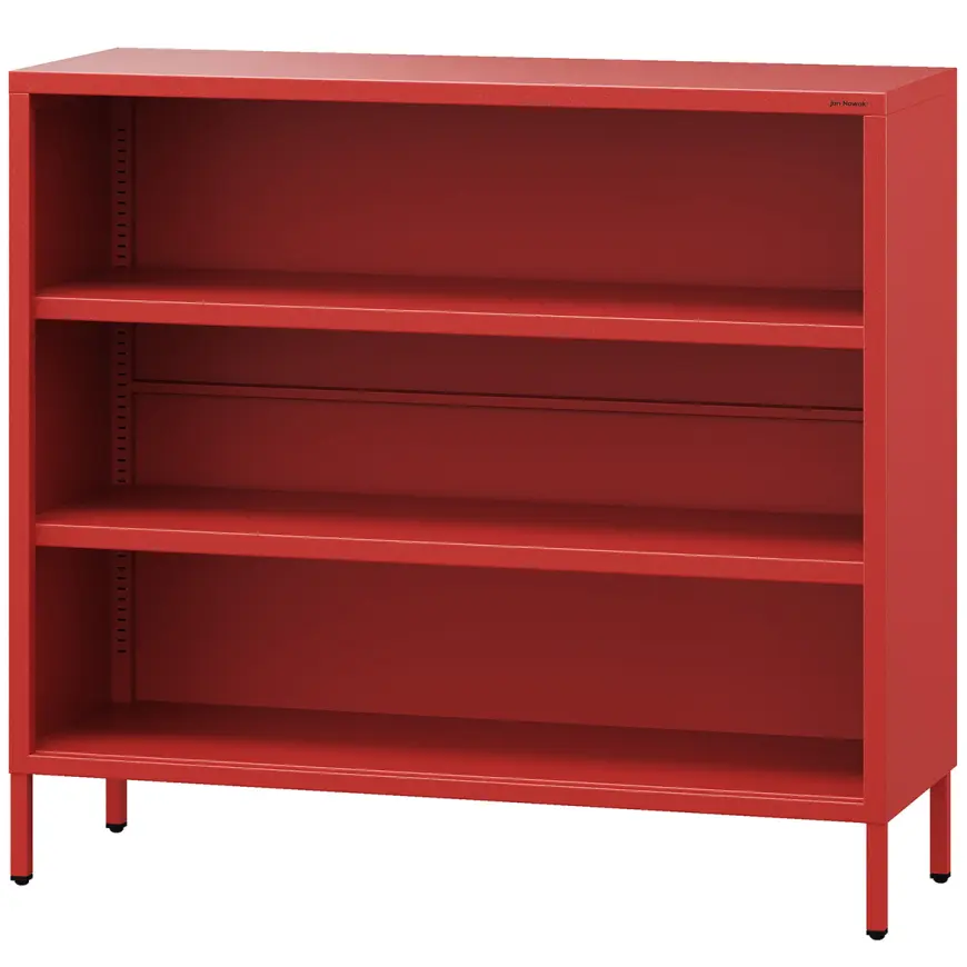 Regál kovový nízky Luca Modern Red