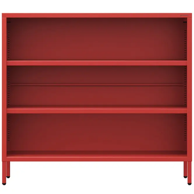 Regál kovový nízky Luca Modern Red,3