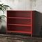 Regál kovový nízky Luca Modern Red,4