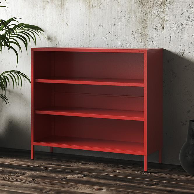 Regál Kovový Nízkyi Luca Modern Red,4