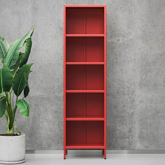 Regál Kovový Vysoký Mario Modern Red,4