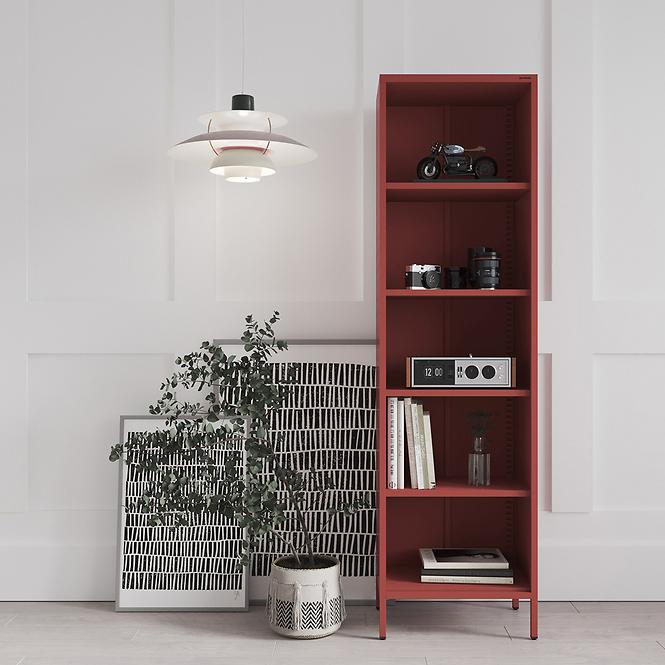 Regál Kovový Vysoký Mario Modern Red,5
