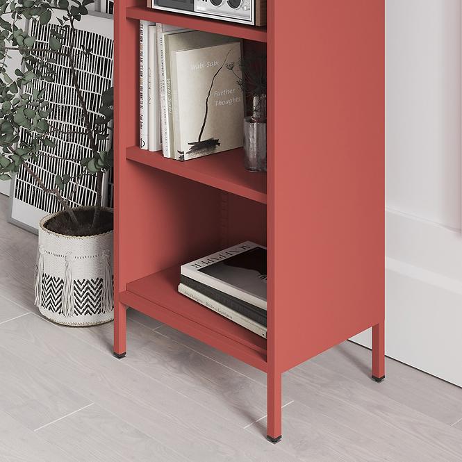 Regál Kovový Vysoký Mario Modern Red,7