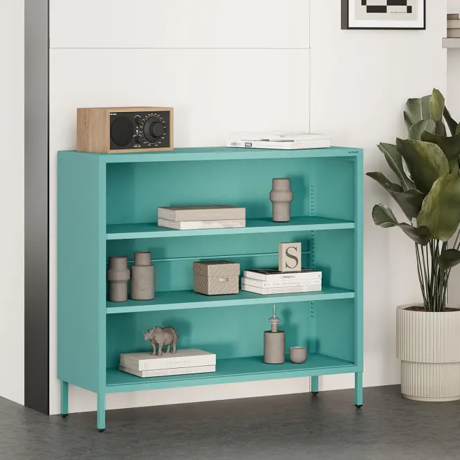 Kovový regál nízky Luca Modern Sea Green,5