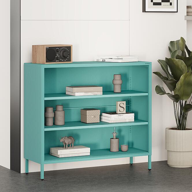 Kovový regál nízky Luca Modern Sea Green,5