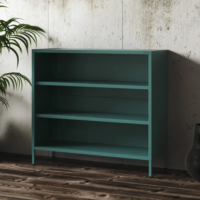 Kovový regál nízky Luca Modern Sea Green,4