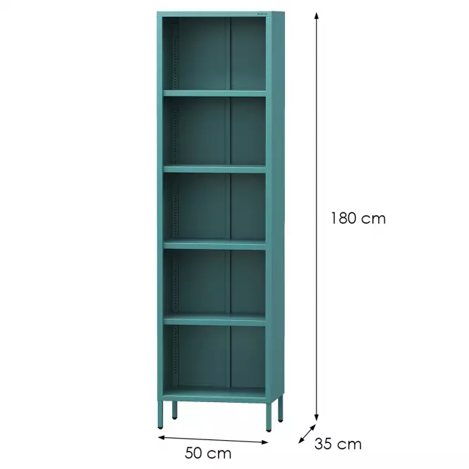 Regál Kovový Vysoký Mario Modern Sea Green