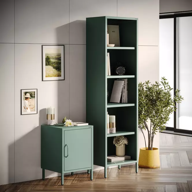 Regál Kovový Vysoký Mario Modern Sea Green