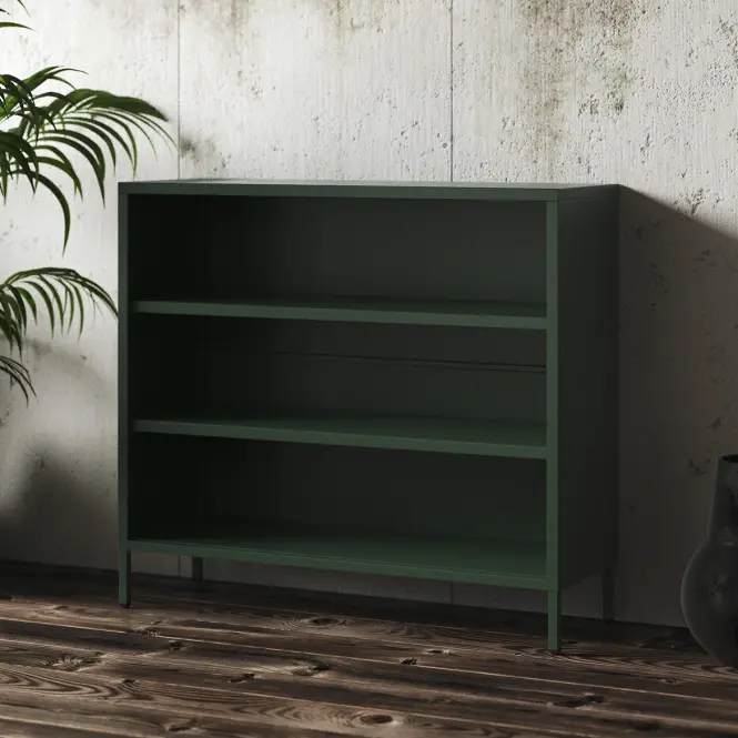 Kovový regál nízky Luca Modern Bottle Green,4