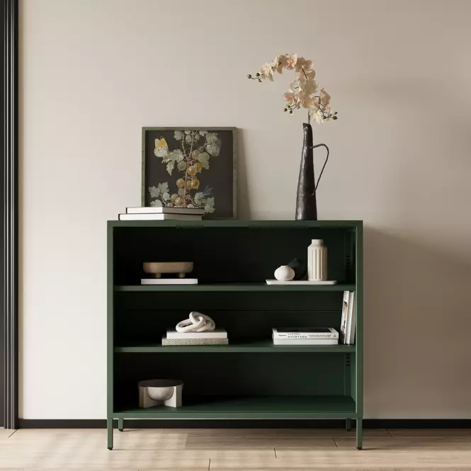 Regál Kovový Nízkyi Luca Modern Bottle Green