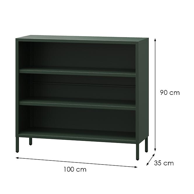 Regál Kovový Nízkyi Luca Modern Bottle Green