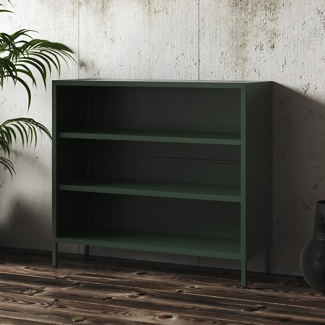 Regál Kovový Nízkyi Luca Modern Bottle Green