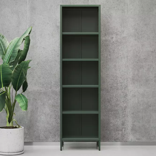 Regál Kovový Vysoký Mario Modern Bottle Green