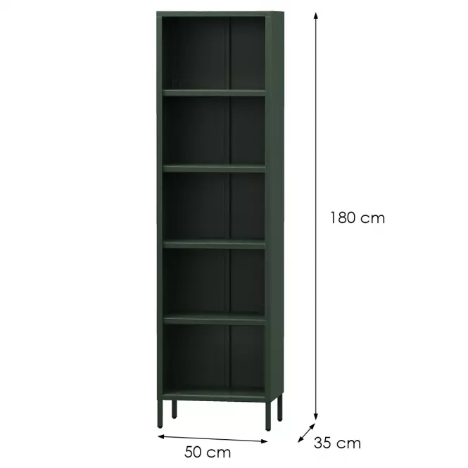Regál Kovový Vysoký Mario Modern Bottle Green