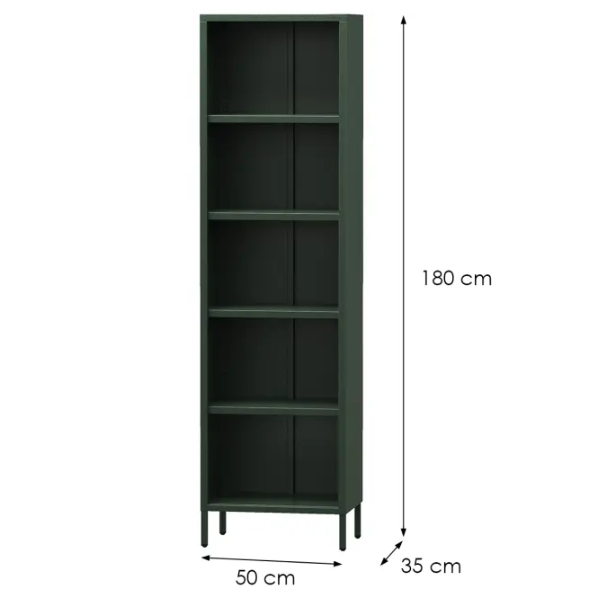 Regál Kovový Vysoký Mario Modern Bottle Green,2