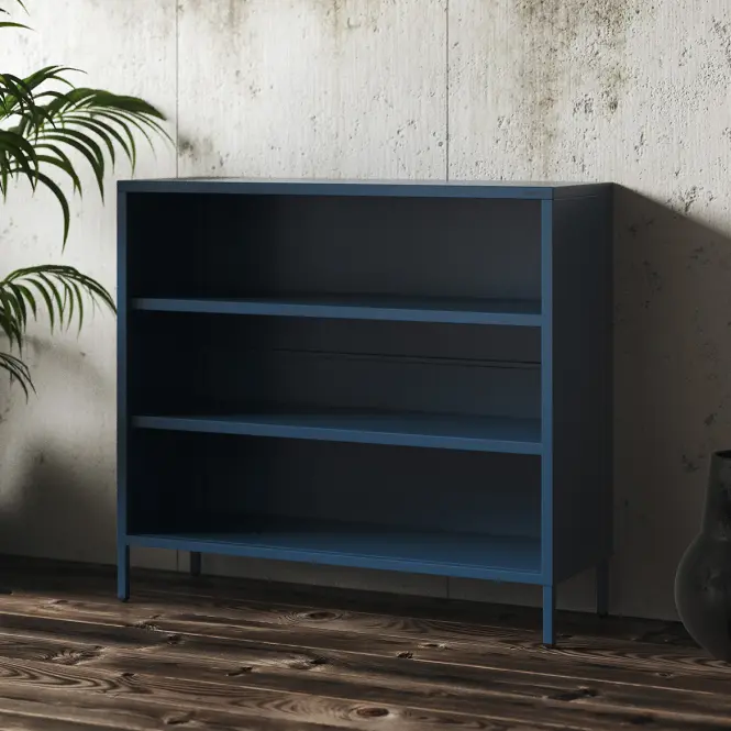 Kovový regál nízky Luca Modern Dark Blue,4