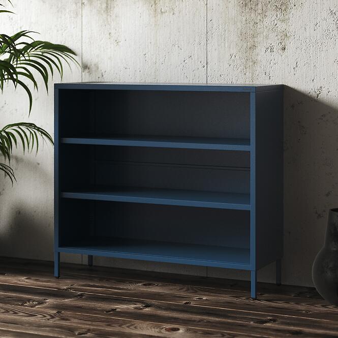 Kovový regál nízky Luca Modern Dark Blue,4