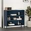 Kovový regál nízky Luca Modern Dark Blue,6