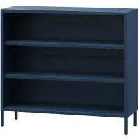 Kovový regál nízky Luca Modern Dark Blue